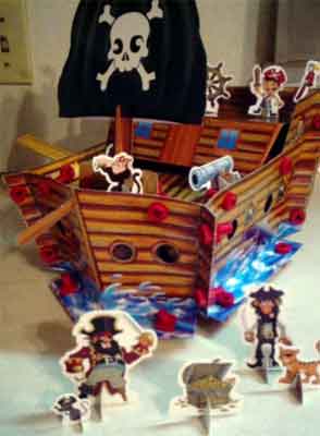 meticulously designing the pirate playhouse ship